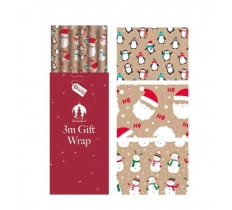 Christmas Gift Wrap 3M Kraftwrap Kids