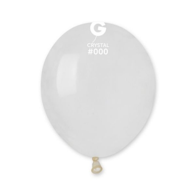 Gemar 5" Pack 50 Latex Balloons Crystal #000