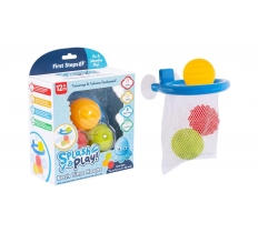 First Steps Bath Basket Ball With 3 Sensor Balls