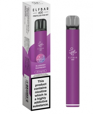 Elf Bar 600 Prefilled Pod Kit Blueberry Raspberry X 10PC