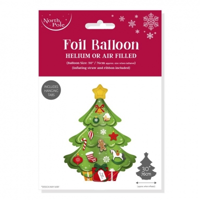 Christmas Tree Foil Balloon 74cm x 56cm