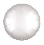 Amscan Silk Lustre White Circle Standard Foil Balloons