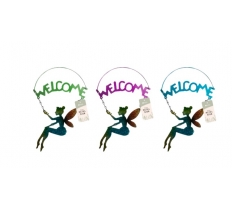 Metal Fairy Welcome Sign