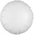 Amscan Metallic White Circle Standard Foil Balloons