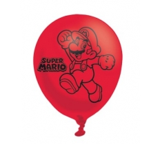 Super Mario Bros 4 Sided Latex Balloons 11"/27.5cm