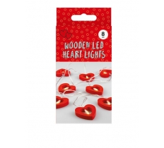 8 Led Wooden Heart Lights