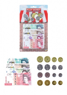 PLAY MONEY SET COINS & NOTES