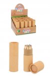 Tube of Mini Colouring Pencils 12-Pack (8cm)