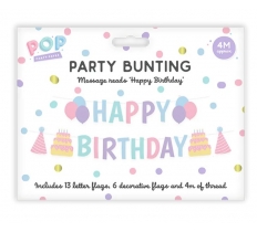 Pastel Multicolour Happy Birthday Party Bunting