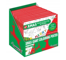 CHRISTMAS GIANT COLOURING POSTER 99X70CM