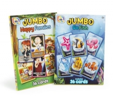 Jumbo A4 Card Games Happy Families / Go Fish ( Assorted )