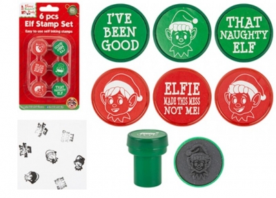 Mini Elf Stampers Pack Of 6