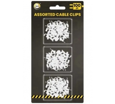 Cable Clips 100pc Assorted