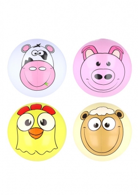 Inflatable Beach Ball with Farm Faces 30cm