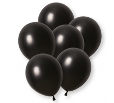 12" Black Pearl Premium Latex Balloons 8PC