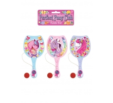 Pony 22cm Wooden Paddle Bat And Ball Game