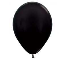 Sempertex 12" Mettalic Black 50Pack Latex Balloons