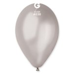 Gemar 13" Pack 50 Latex Balloons Metallic Silver #038