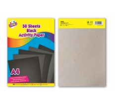 A4 Black Activity Paper Pad 50 Sheets
