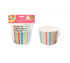 Bello 4 Ice Cream Tubs & Spoon Stripe/Lolly Design