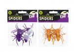 HALLOWEEN GLITTER SPIDERS - 4 PACK