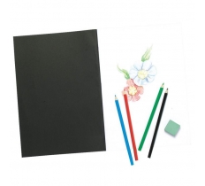 A4 Card Cover Sketch Book Black