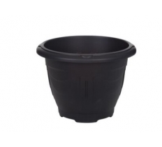 WHITEFURZE 33CM BLACK PLANTER