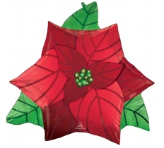 Super Shape Satin Poinsettia 66x60cm Balloon