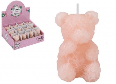 Mother's Day Scented Rose Bear Candle 6.6cm