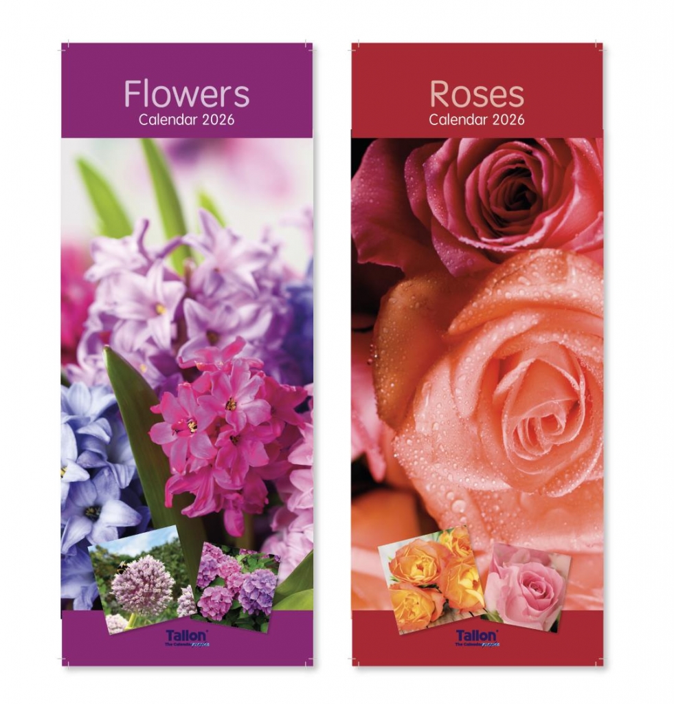 2026 Calendar Super Slim Flowers & Roses - Click Image to Close