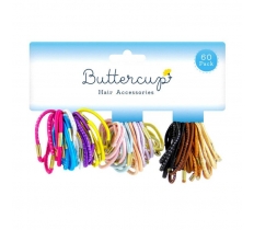 Assorted Colour Hair Bands 60 Pack