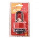 Amtech 40mm Long Shackle Weatherproof Padlock