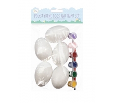 Easter Polystyrene Eggs & Paint Set