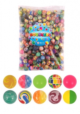 Bouncy Ball Jet 2.5cm Assorted Designs X 250 ( 7p Each )