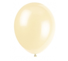 12" Premium Latex Balloons 10 Pack Ivory Cream