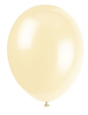 12" Premium Latex Balloons 10 Pack Ivory Cream
