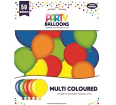 Multi Colour Balloons 50 Pack