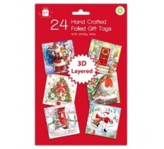 Traditional Foiled Gift Tags 24 Pack
