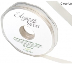 Eleganza Double Faced Satin 10mm X 20M Ivory No.61
