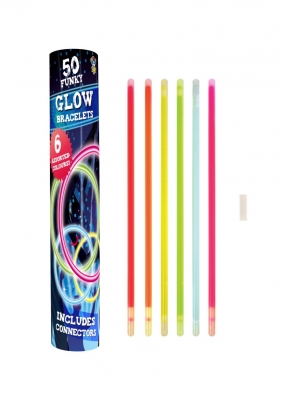 Tube of 50 Glow Bracelets (21.5cm)