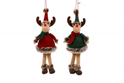 Christmas Reindeer Hanging Decoration 24cm