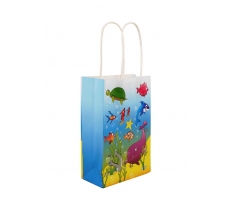 Sealife Paper Party Bag With Handles 14cm x 21 cm x 7cm
