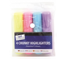 Tallon Assorted Chunky Pastel Highlighters 4 Pack