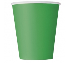Emerald Green Solid 9oz Paper Cups 14ct