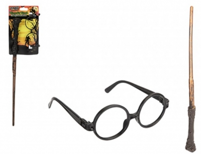 Halloween Haunted House Wizards Wand & Spectacles