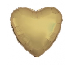 Amscan Metallic White Gold Heart Standard Foil Balloons