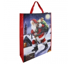 Christmas Traditional Santa Jumbo PP Woven Bag