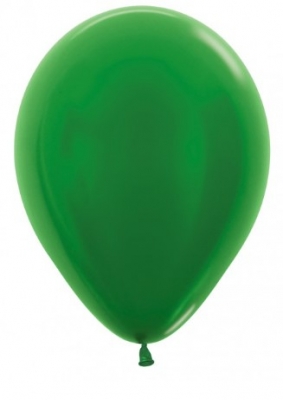 Sempertex 12" Metallic Green Latex Balloons 50 Pack