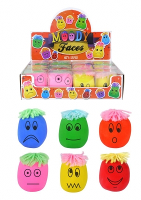Moody Face 6cm Squeeze Squishy Toy