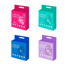 Coloured Wireless Earbuds with Digital Screen Charging Case